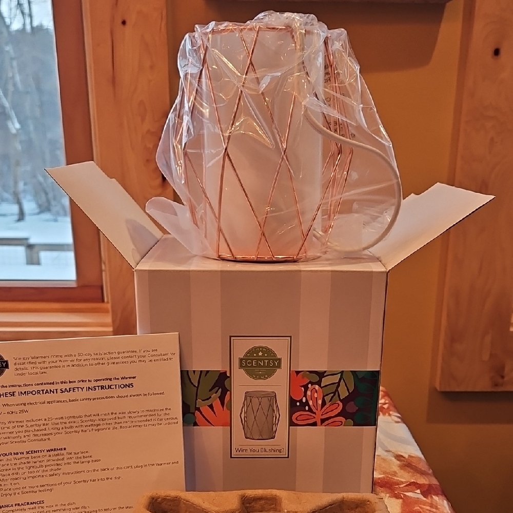 New In Box Scentsy Wire You Blushing Warmer